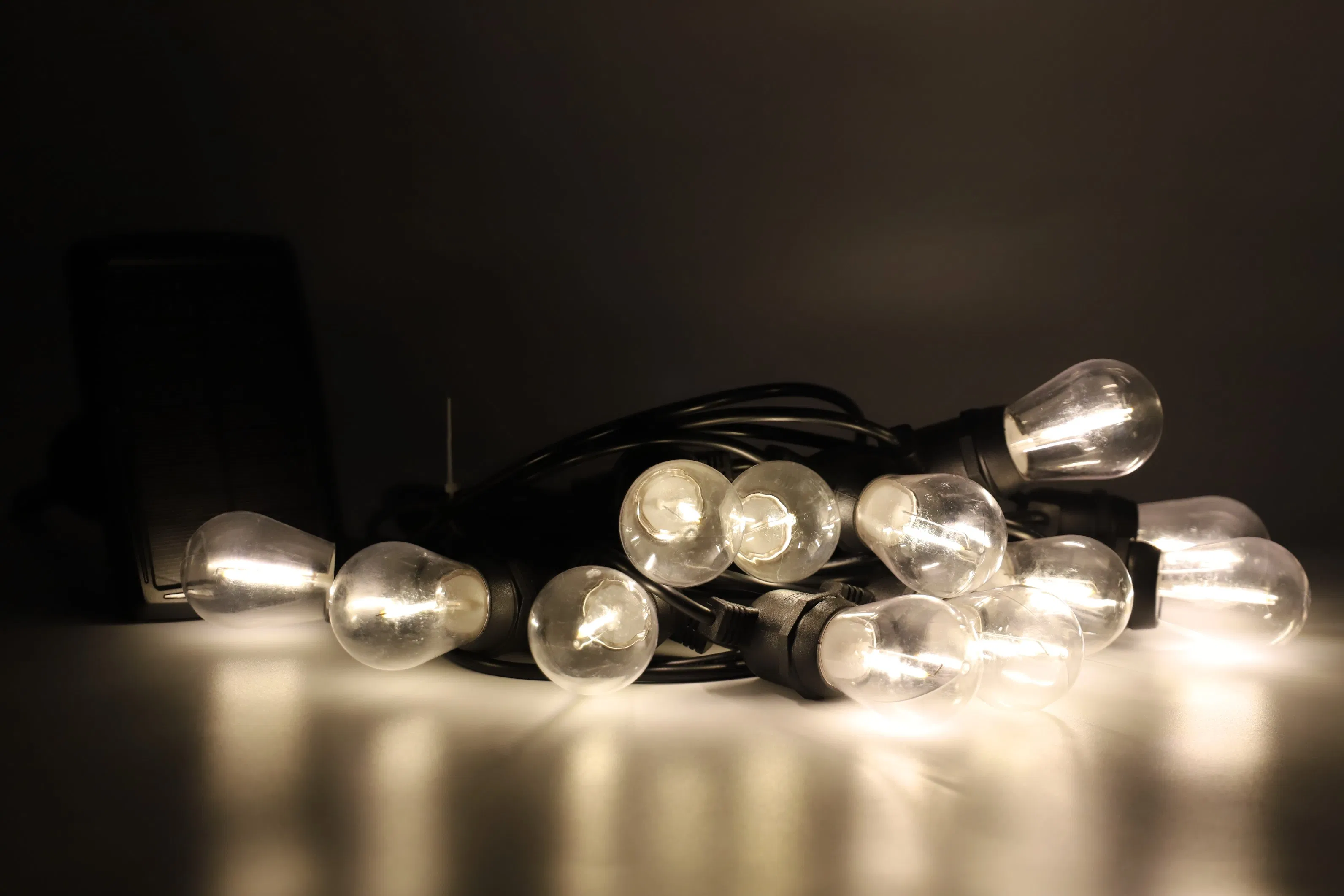 S14 Bulbs Waterproof Indoor Outdoor Decoration Solar LED String Lights