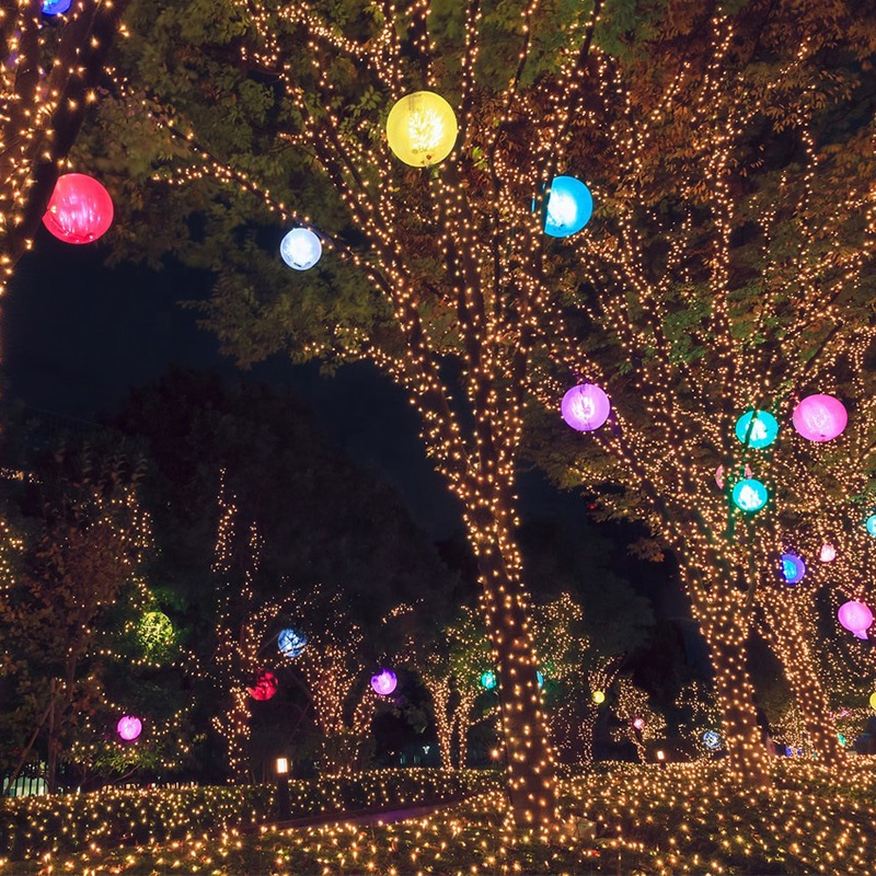 Waterproof LED Solar Copper Wire Christmas Tree Lights Holiday Lighting String Light Outdoor Garden Decoration