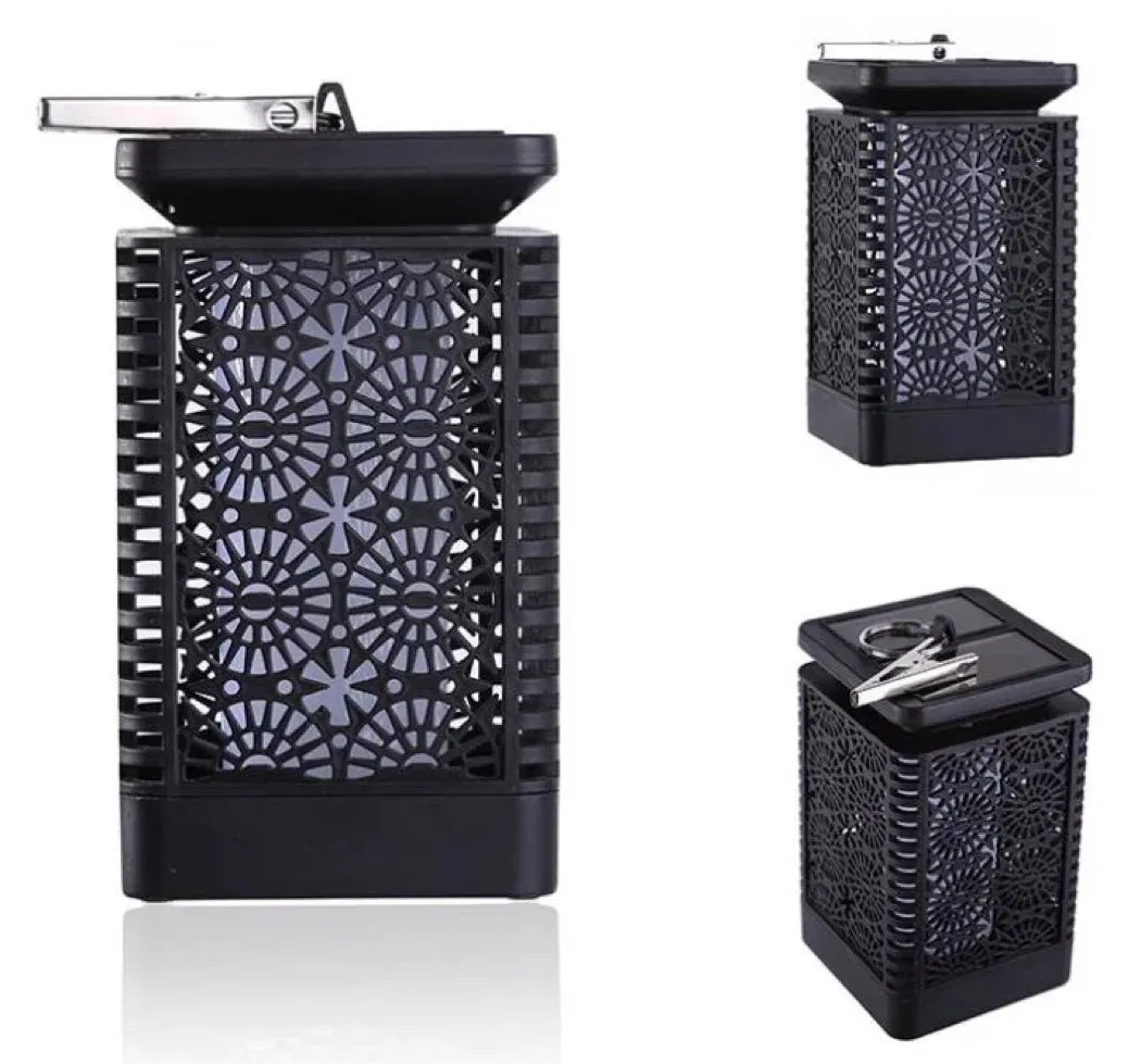 Garden Lantern Decorative Metal Lantern LED Lamps Candle Solar Decorative Flame Light