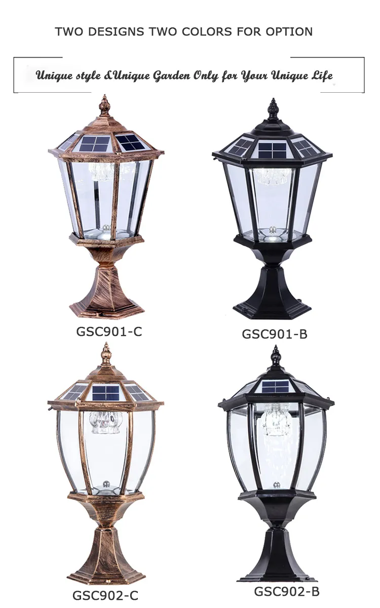 Solar Pillar Light Installation