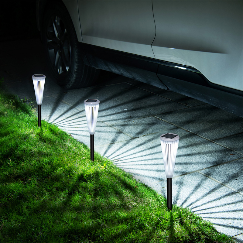 Warm and White Light Color LED Outdoor Garden Villa Solar Bollard Lawn Spike Light for Landscape Lighting