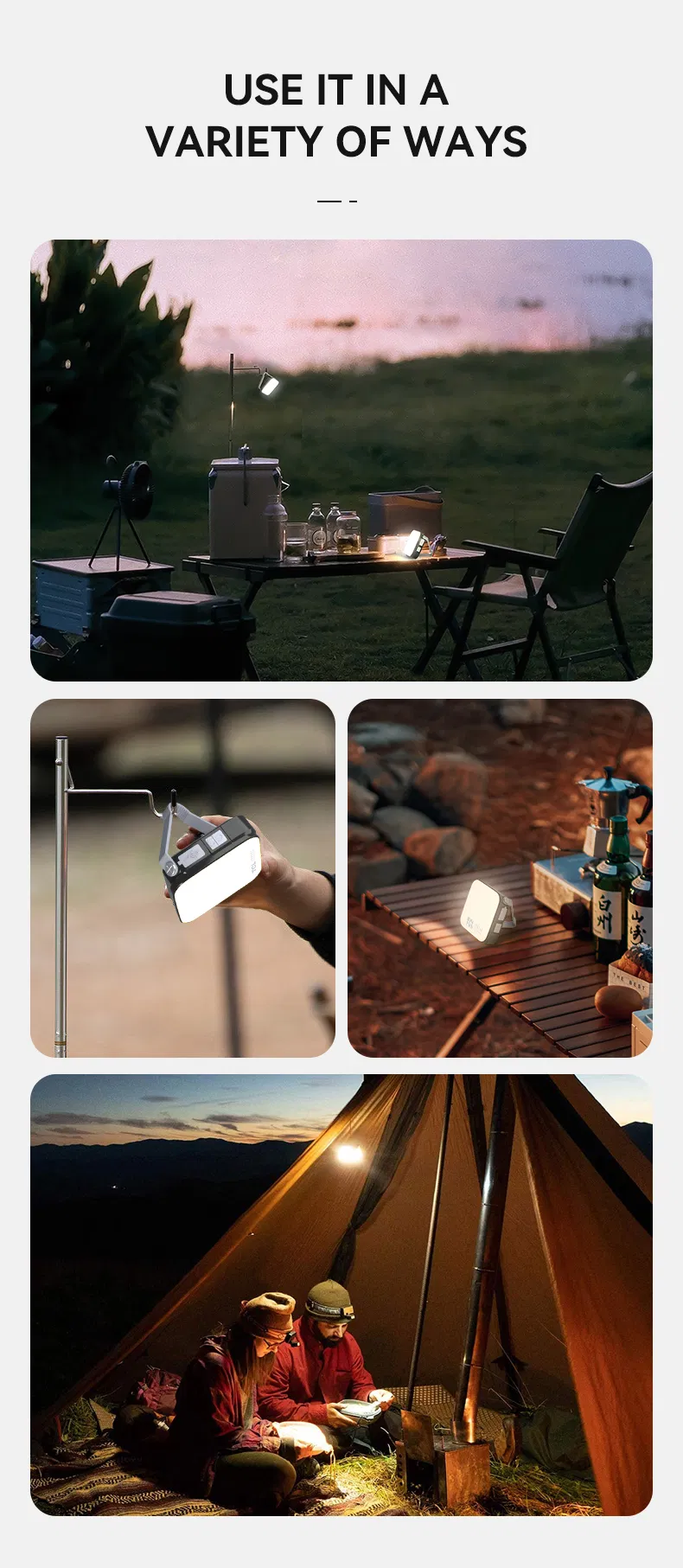 TC36 LED Solar Rechargeable Powerbank Floodlight