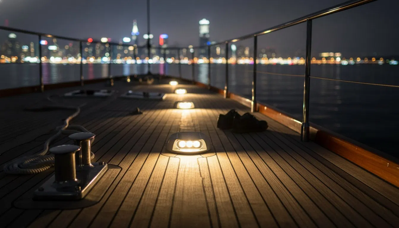 Solar Powered Marine Navigation Light 2W/4W LED Deck Lighting Waterproof Aluminum Plastic for Boat Yacht Outdoor