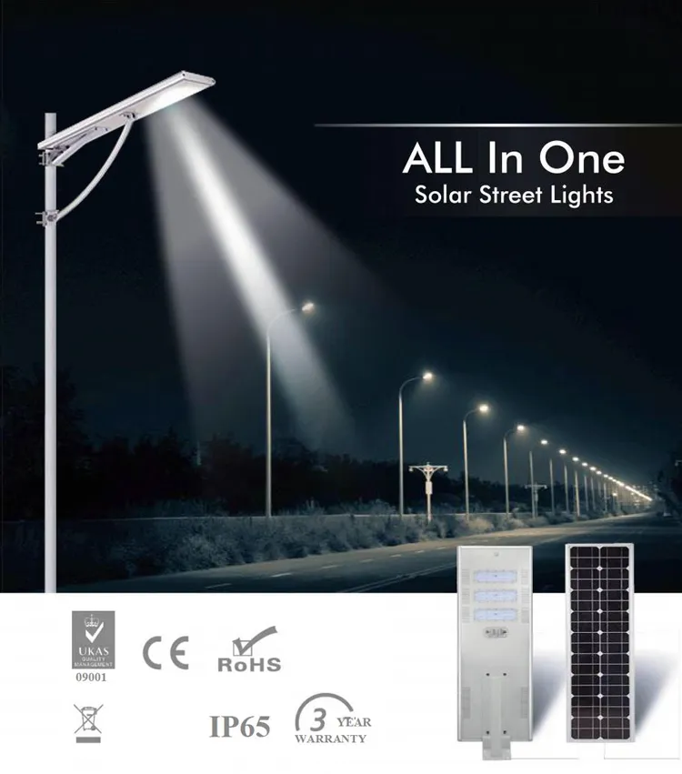 Integrated Solar Panel LED Street Light