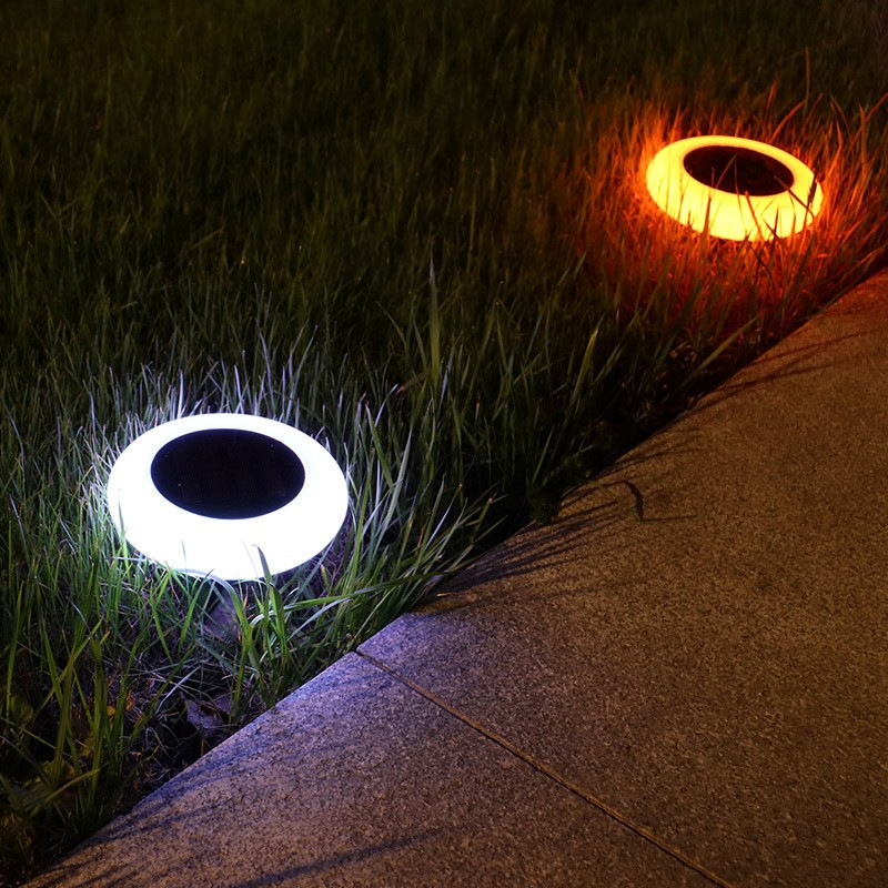 Landscape Fence Garden Desk Ground IP65 Waterproof 8-Color Lamp Solar Lawn Garden Outdoor Solar LED Light