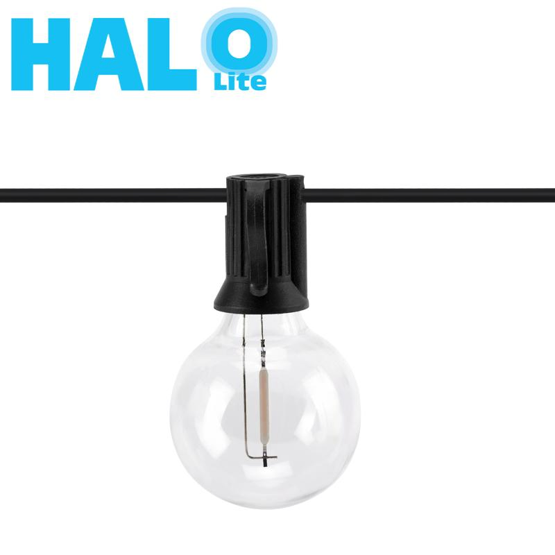 Halolite G40 Spherical Light String Warm White Outdoor Solar Light String