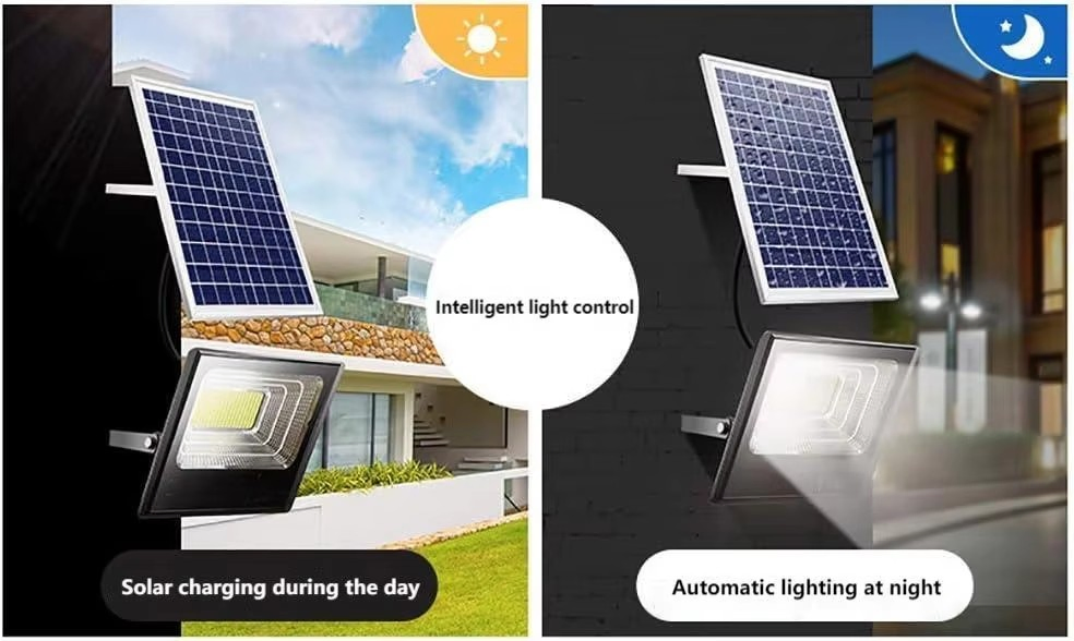 Weatherproof LED Solar Floodlight for Outdoor Garden Use