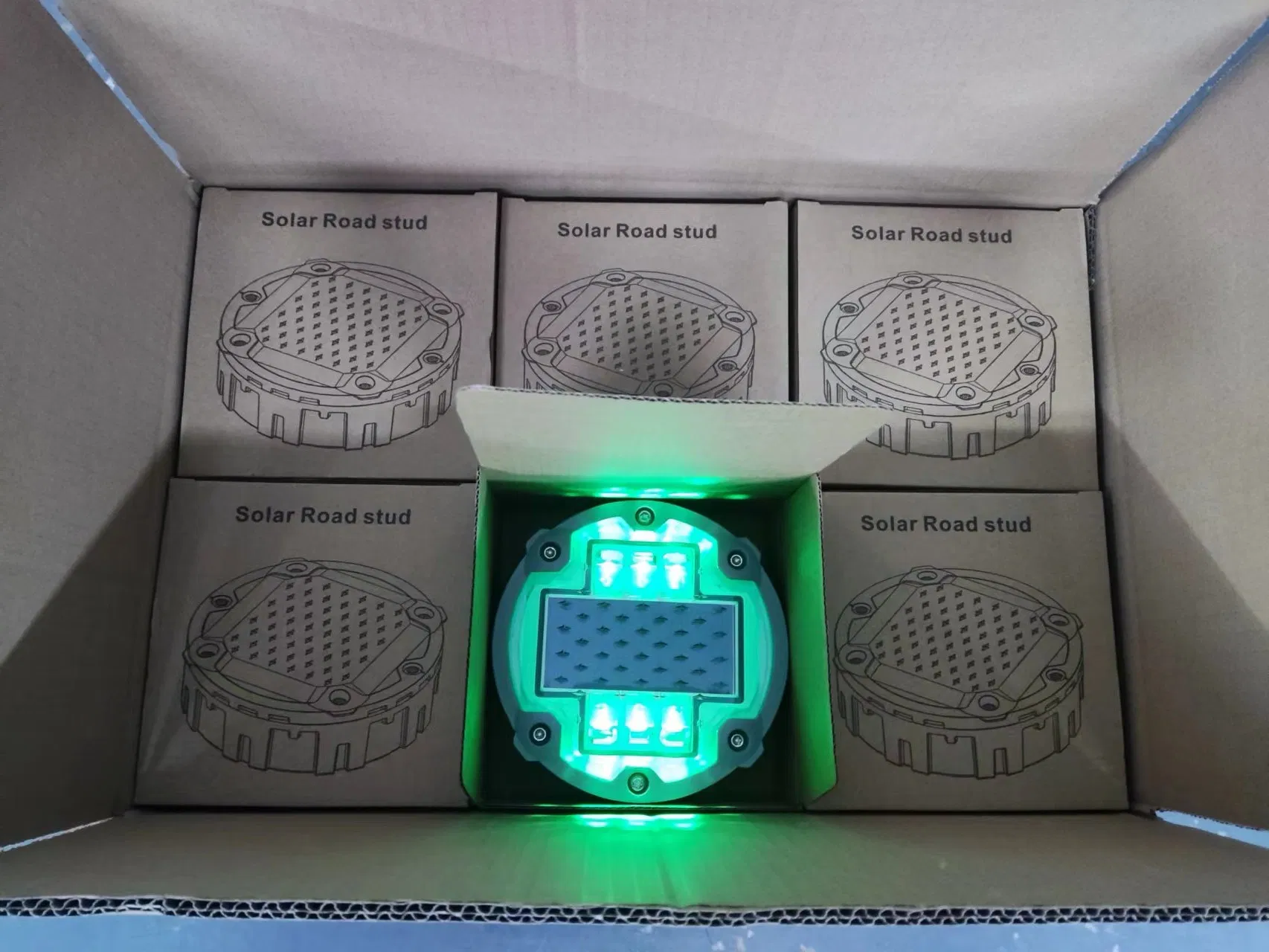 Aluminum Round Embedded LED Cat Eye Light Reflector Highway Flashing Underground Pavement Marker Solar Powered Road Stud for Philippine Market