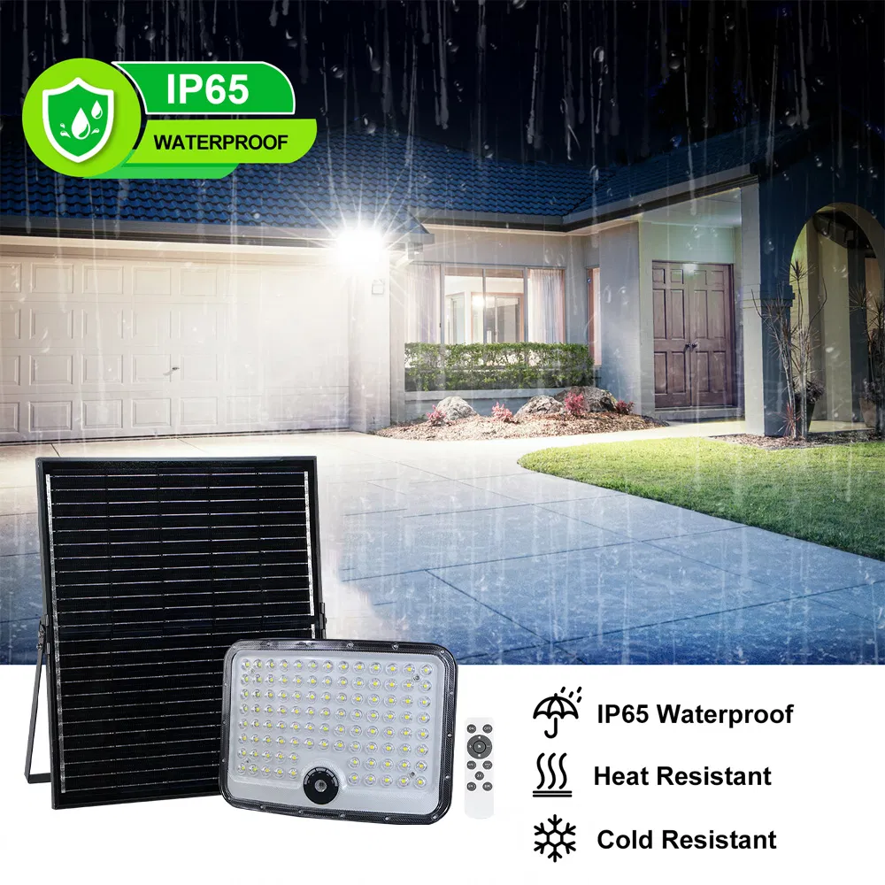 Best Selling Products 50W 100W 200W 300W 400W Decoration Outdoor Street Motion Sensor Rechargeable Panel Charging Battery Solar Powered Floodlight