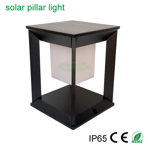 High Power LED Lighting Fence Post LED Garden Outdoor Solar Fence Light with Warm+White LED Lights