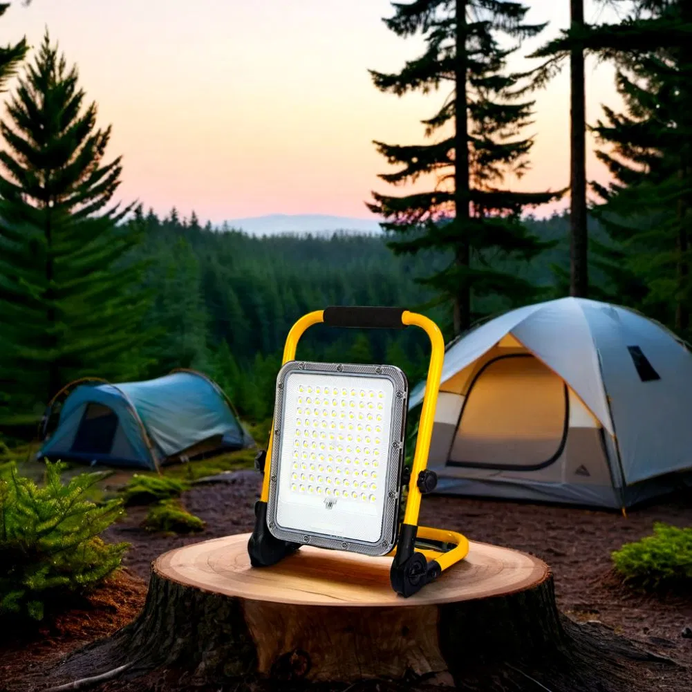 Professional Portable Outdoor Emergency Solar Lamp Waterproof IP65 24volt RGB LED Work Rechargeable Solar Security Light with Stand