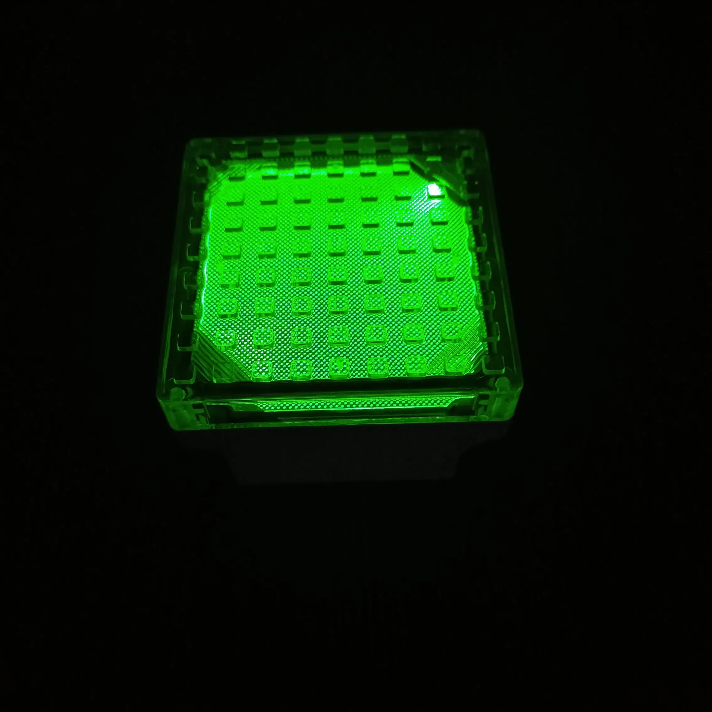 Outdoor Garden Solar Glass Brick Light Waterproof LED Square Solar Ice Floor Tile Buried Light Ice Cube Rocks Garden Light