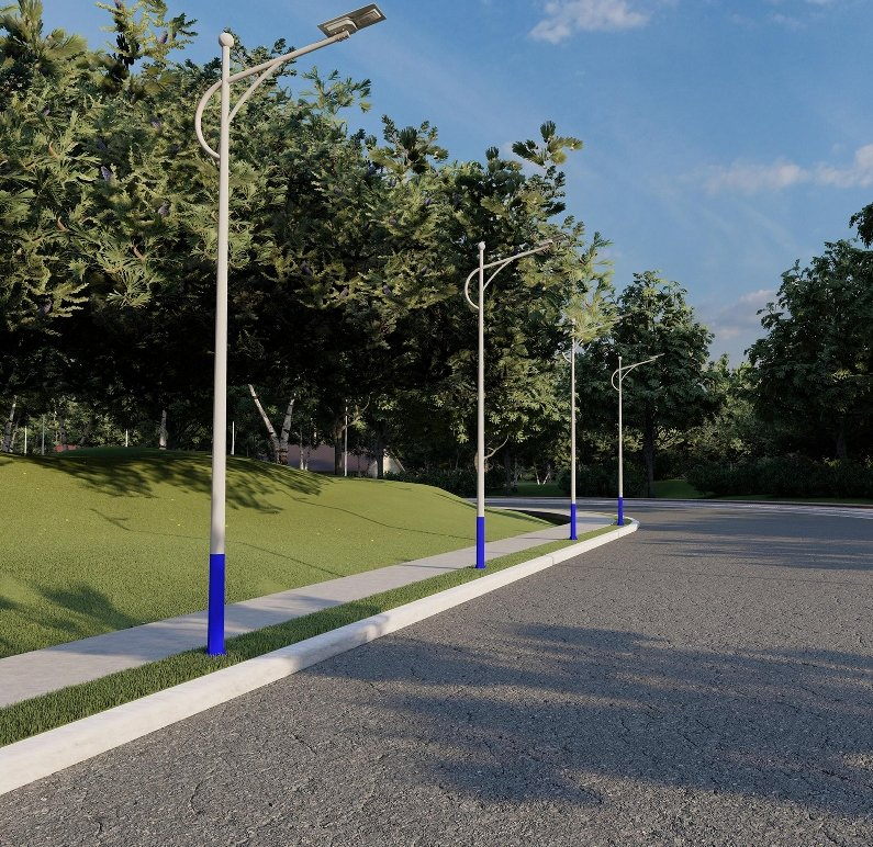 Premium Outdoor Solar Post Lamps - 8m LED Street Light