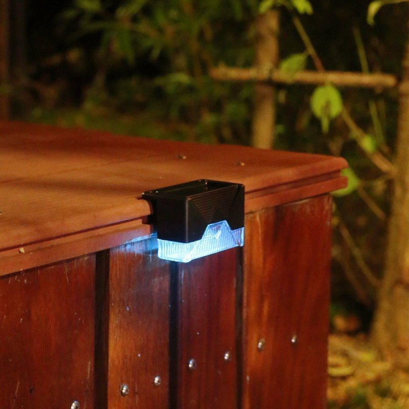 5V Outdoor Waterproof Wall Light Solar Powered Garden Step Lights