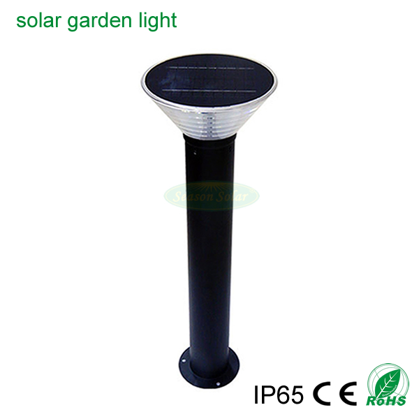 Multi-LED Color Solar Powered Outdoor Bollard Pole Lights Garden Light with 5W Solar Panel
