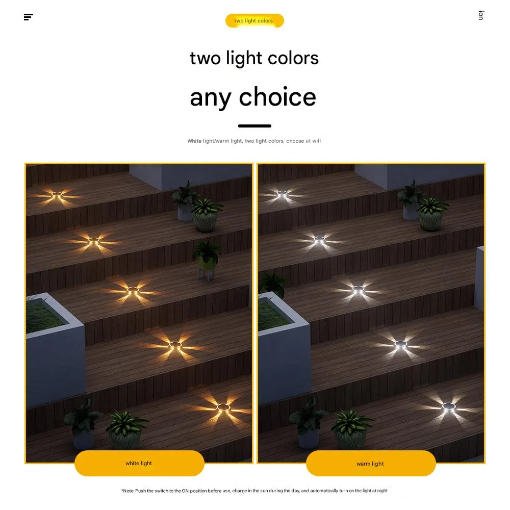 Park Solar Step Landscape Lights Outdoor Multi-Angle Luminous LED Underground Lights