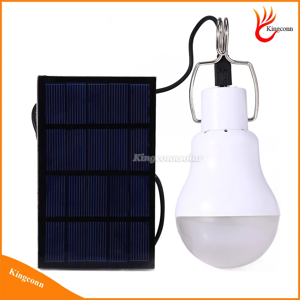 Portable Solar Power Lighting System with 2 LED Bulbs for Home Camping Tent