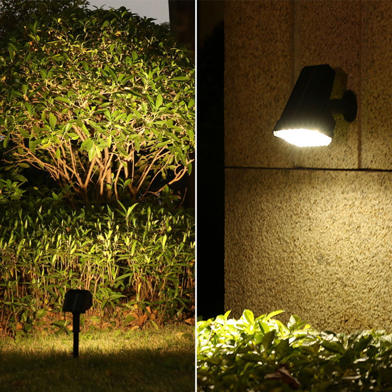 IP54 Waterproof 2-in-1 Cold White LED Solar Spot Light Landscape Lighting for Garden Yard Patio Driveway Walkway Porch