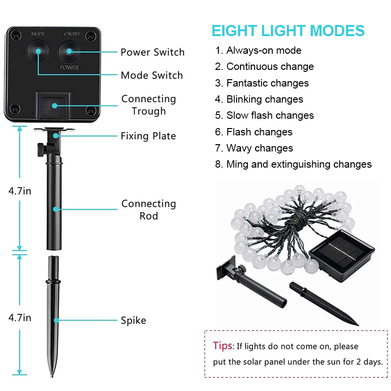 Low Price Light Festival Diwali LED Lighting Decoration String Outdoor Solar Christmas Lights