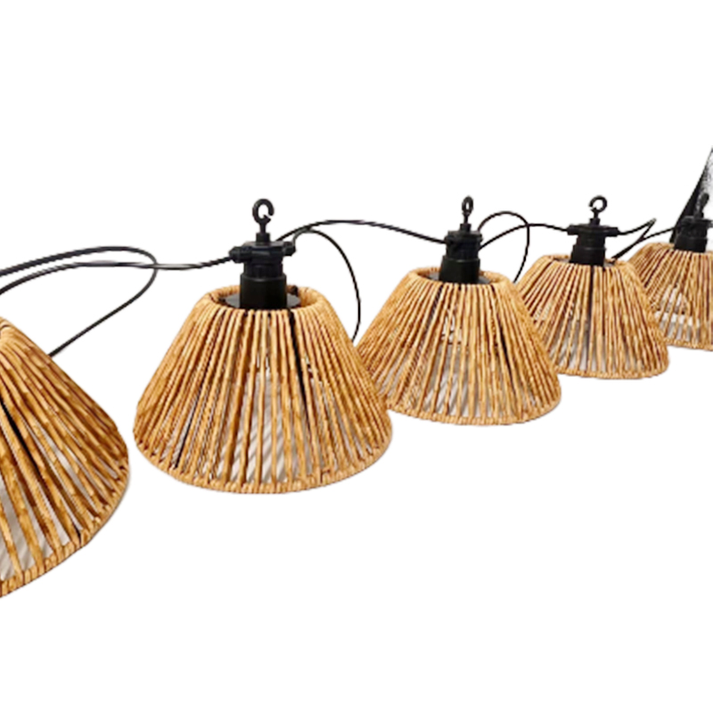 10 LED Elegant Rattan Ball Solar String Lights for Outdoor Decor