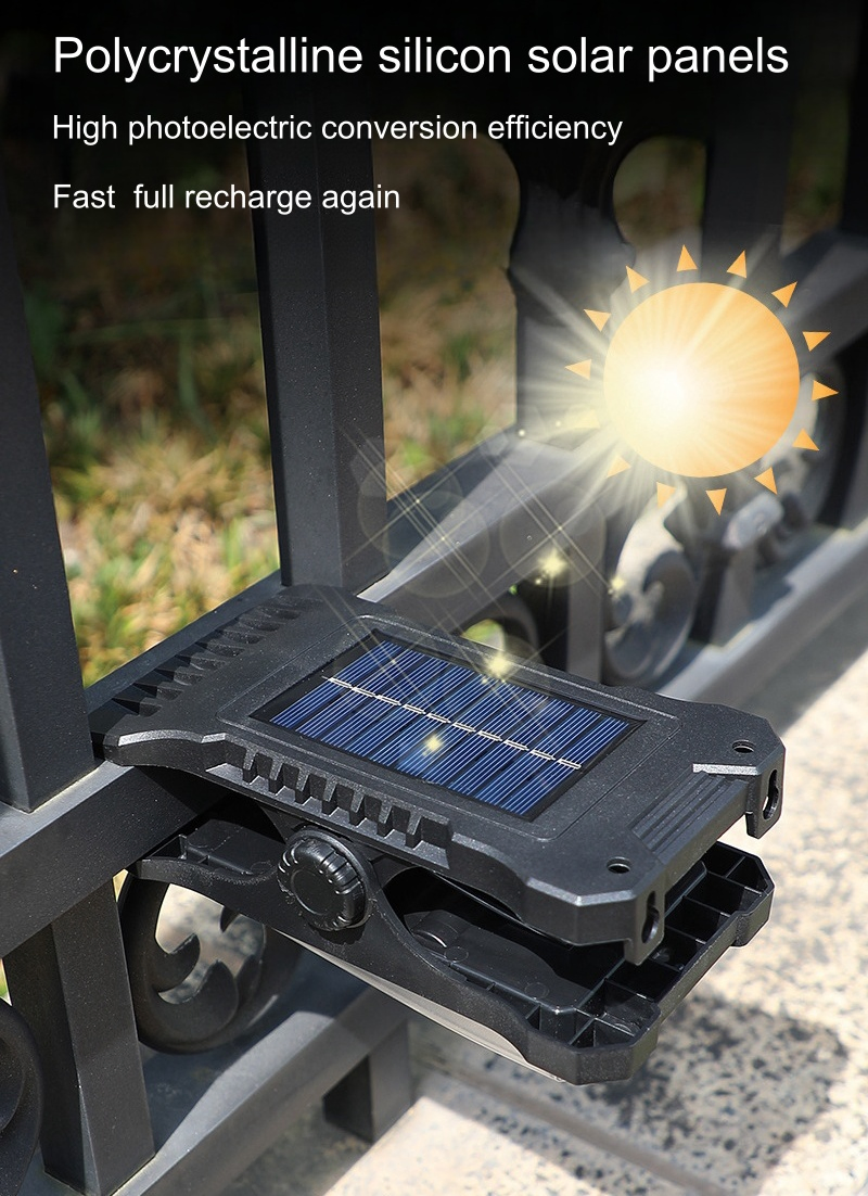 High Brightness 54 LEDs Outdoor Lighting Fence Mounted Solar Motion Sensor Wall Light with Clips