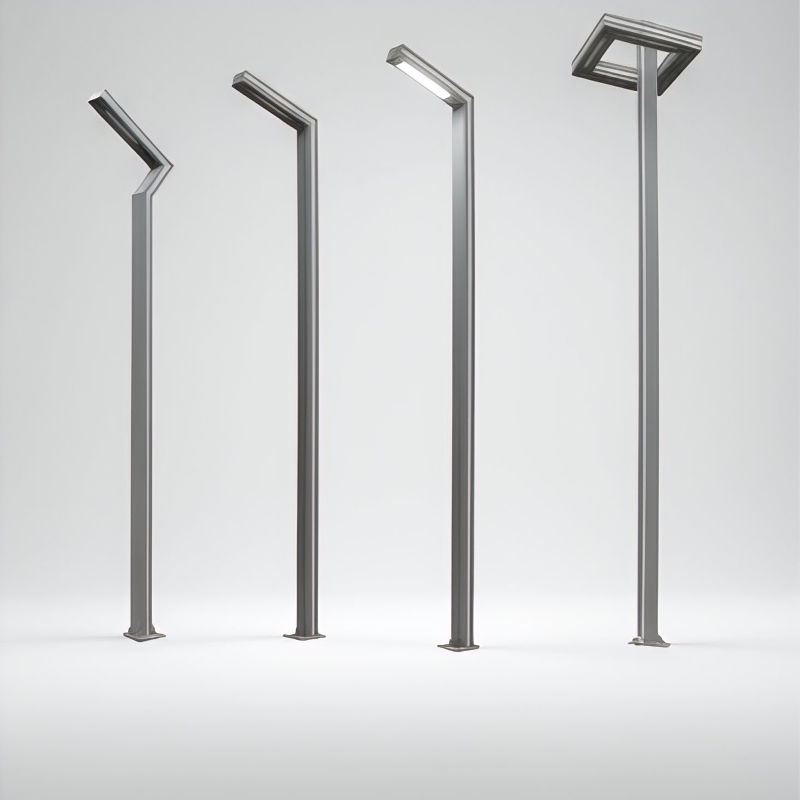 Solar Powered LED Garden Light Pole Waterproof IP65 Double-Sided LED Strip for Road Park &amp; Courtyard Decorations