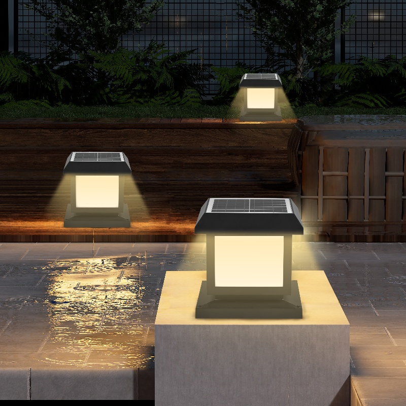 Premium Solar Fence Post Lights with Energy-Efficient Warm White LEDs