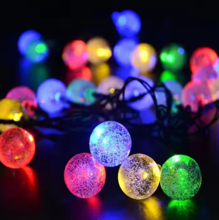 Solar Christmas Light String Color Multicolor Light Outdoor Waterproof for Tree Decoration