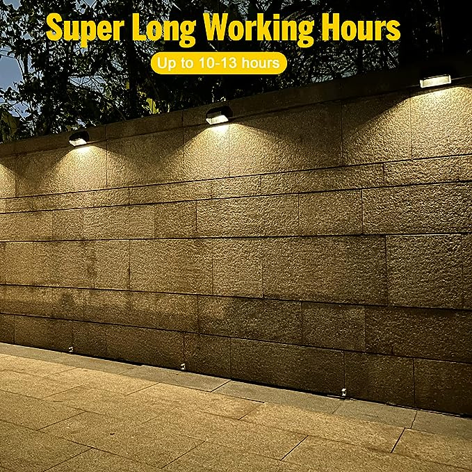 Solar Fence Light Outdoor RGB 8 Colors Deck Light IP65 Step Light