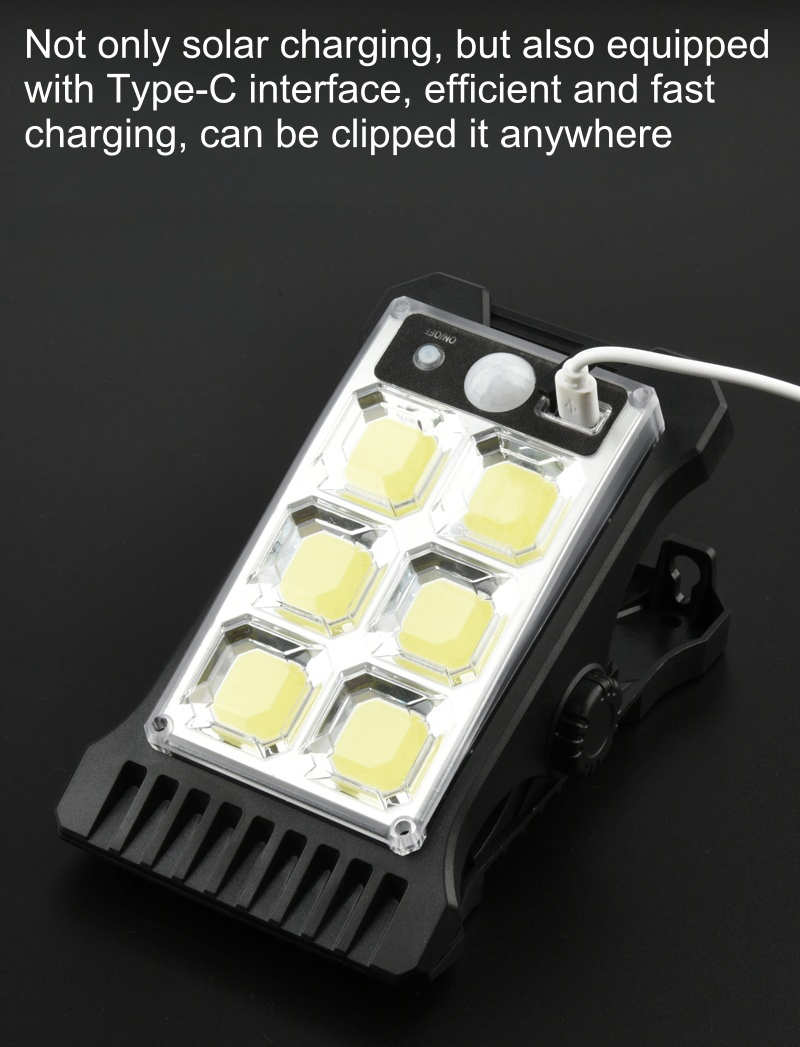 High Brightness 54 LEDs Outdoor Lighting Fence Mounted Solar Motion Sensor Wall Light with Clips