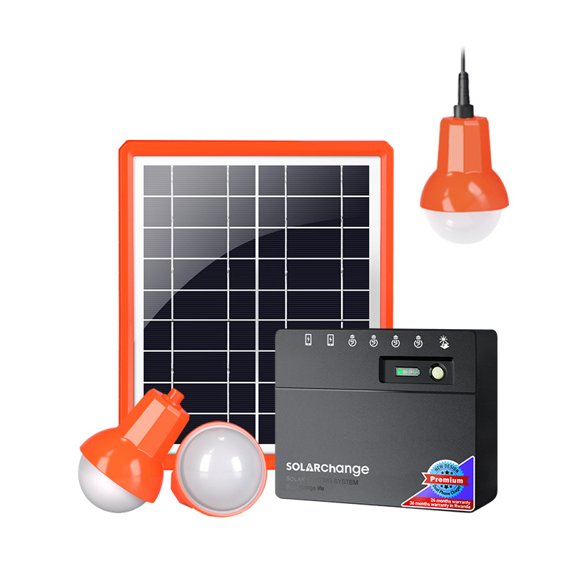 Solarchange Lighting Africa Solar Lighting System 5W Solar Home Kit for Indoor and Outdoor Use