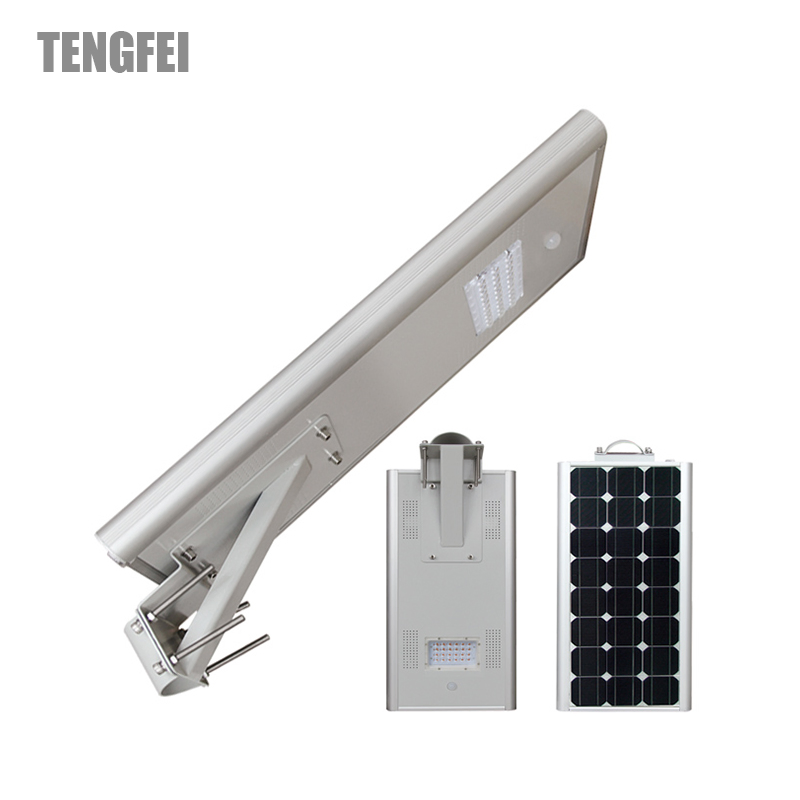 Residential Road Parking Lot Integrated LED Solar Panel Street Light IP65 Outdoor