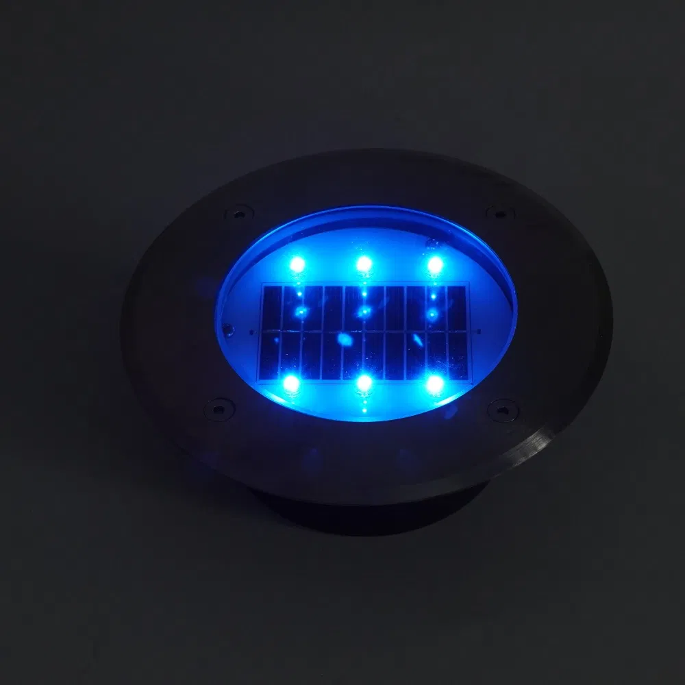 Wholesale Underground Disk Lights Waterproof Buried Stainless Steel Lawn Landscape Outdoor Garden Lights LED Solar Ground Light