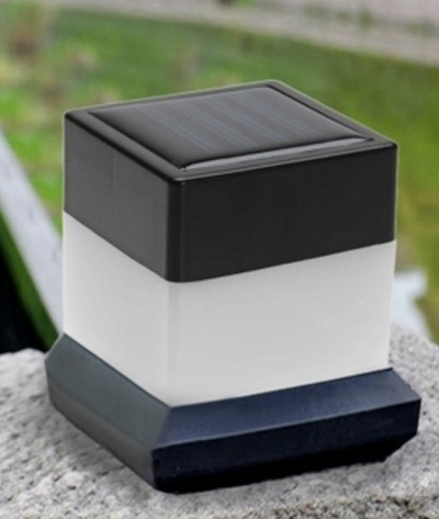 Outdoor Garden Landscape LED Step Column Lamp Driveway LED Solar Pillar Lantern Waterproof Solar Power Garden Lawn Lights Solar Garden Light