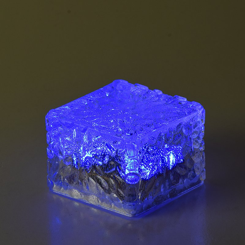 Outdoor Underground Light Fixture Glass Brick RGB White Warm White Pathway Solar Light