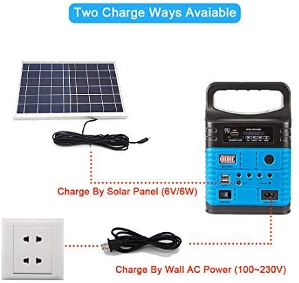 Portable Solar Kit Solar Home Lighting System with Radio FM Bluetooth Speaker