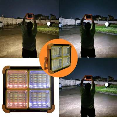 Solar-Powered LED Flood Light for Camping and Fishing