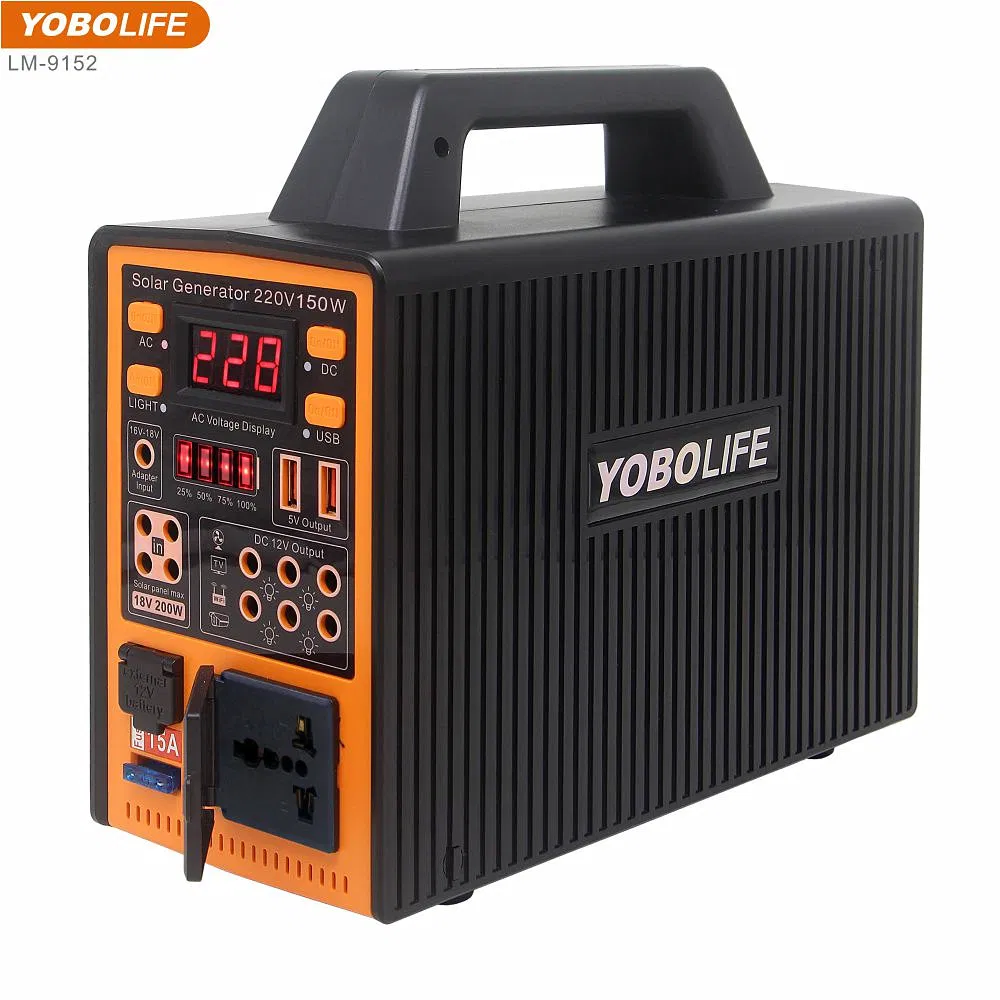 Yobolife 150W Solar Panels System Kits Outdoor Radio Camping LED Light Solar Home Lighting Kits