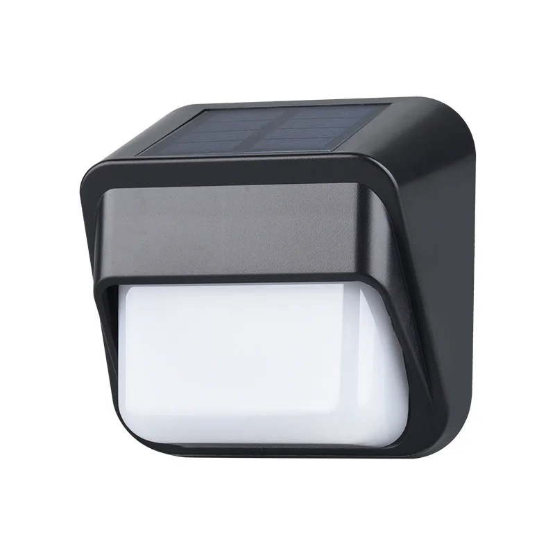 Outdoor Waterproof RGB Glow &amp; Warm White Color Step Light Solar Fence Light Garden Wall Lamp for Decorative