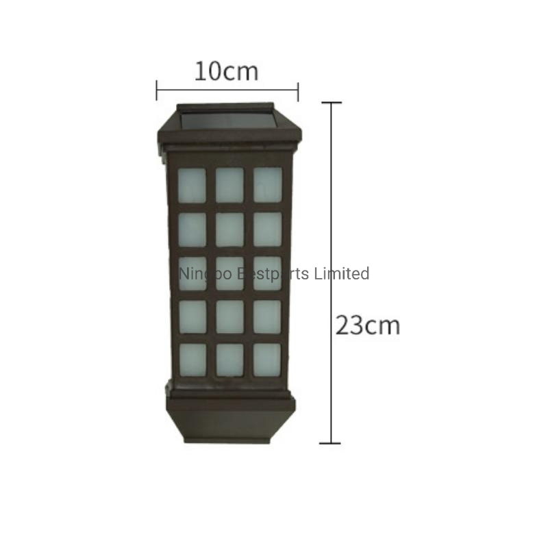 Wholesale Warm White Outdoor Decoration Waterproof Solar Fence Wall Decorate Lantern Classic Garden Solar Wall Lamp Quality Garden Light