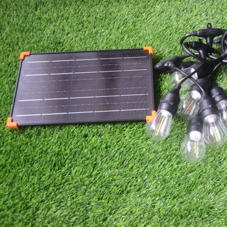 Hanging Wire Solar Panel Garden String Lights