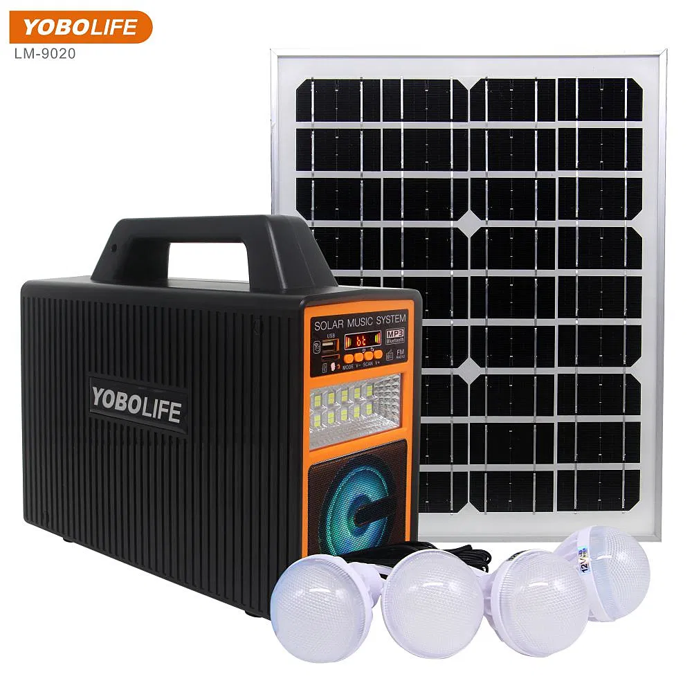 Yobolife High Performance Portable Home Energy Solar Power Lighting Systems with DC LED Bulbs