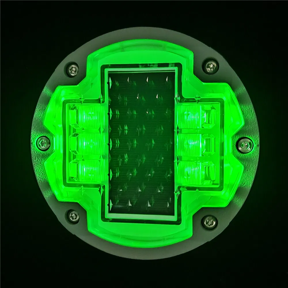 Aluminum Round Embedded LED Cat Eye Light Reflector Highway Flashing Underground Pavement Marker Solar Powered Road Stud for Philippine Market