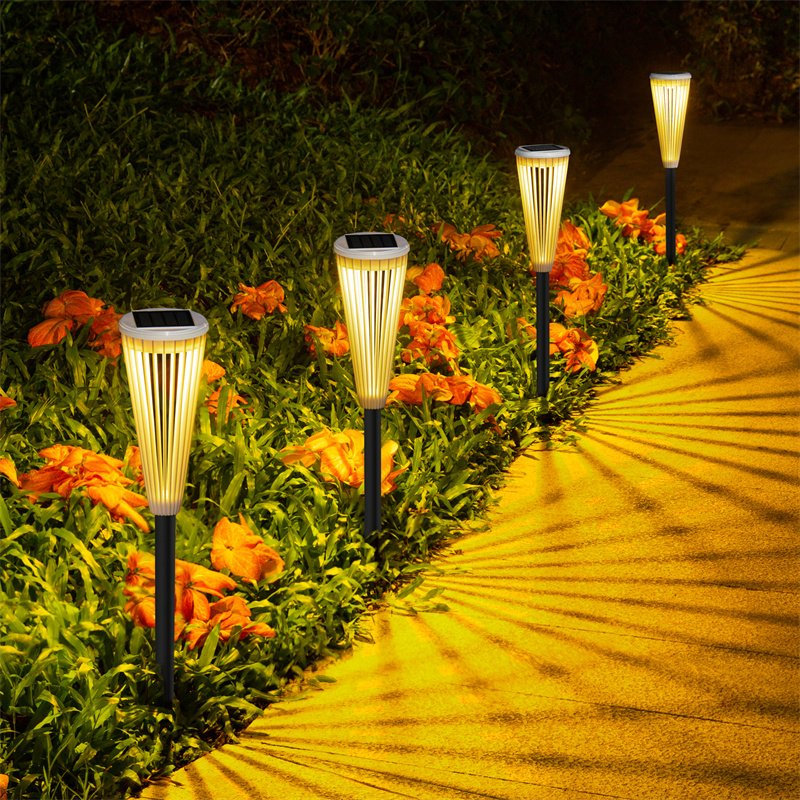 Warm and White Light Color LED Outdoor Garden Villa Solar Bollard Lawn Spike Light for Landscape Lighting