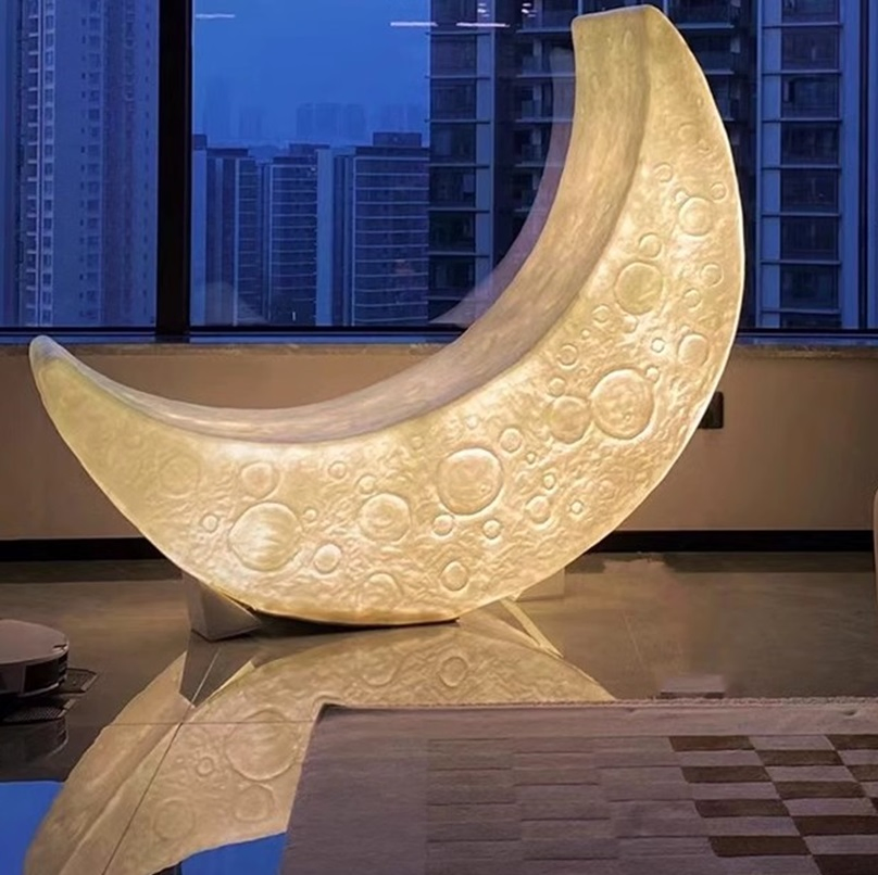 Outdoor Decoration Garden Landscape Lamp Moon Shaped Solar 110V-240V Low-Voltage Lighting TJ1