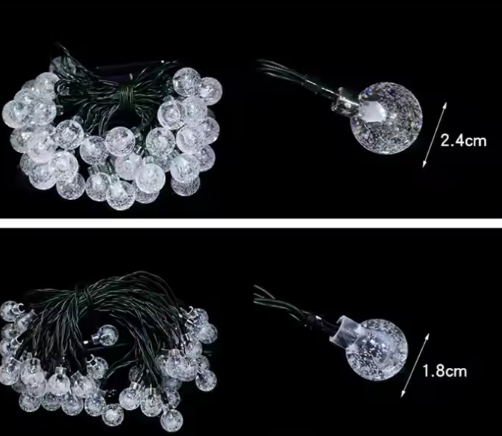 Solar Christmas Light String Color Multicolor Light Outdoor Waterproof for Tree Decoration