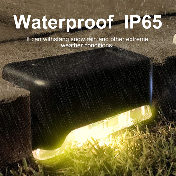 Outdoor Solar Step Lights Garden Fence Railing Stairs Waterproof LED Solar Fence Light