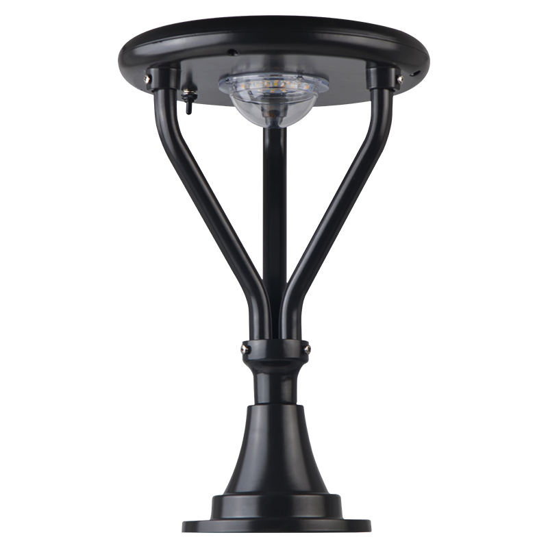 Aluminum LED Series Post Top Lighting with Deck Cap 5W 10W CCT Adjustable LED Solar Pathway Garden Light