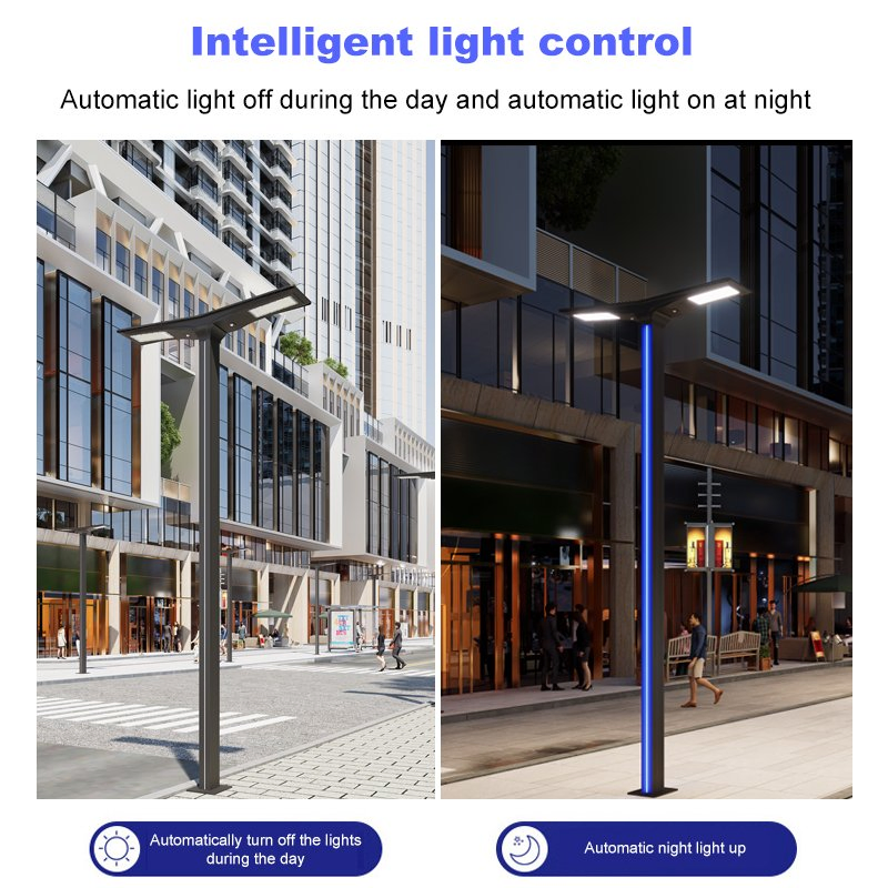 IP65 Waterproof Bollard Light ABS/PC Alloy 100W Integrated All in One Solar LED Outdoor Lighting