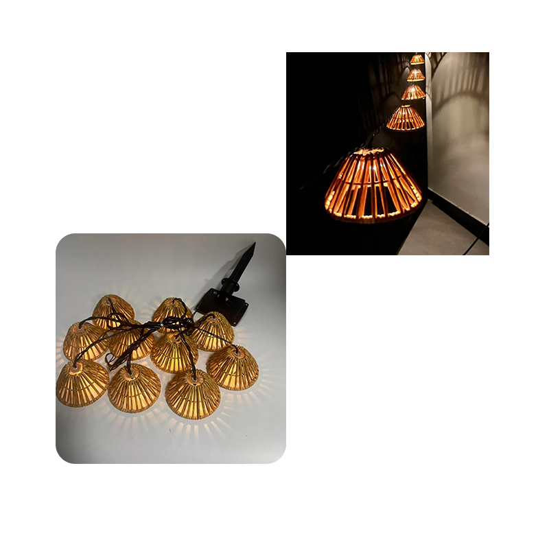 10 LED Elegant Rattan Ball Solar String Lights for Outdoor Decor